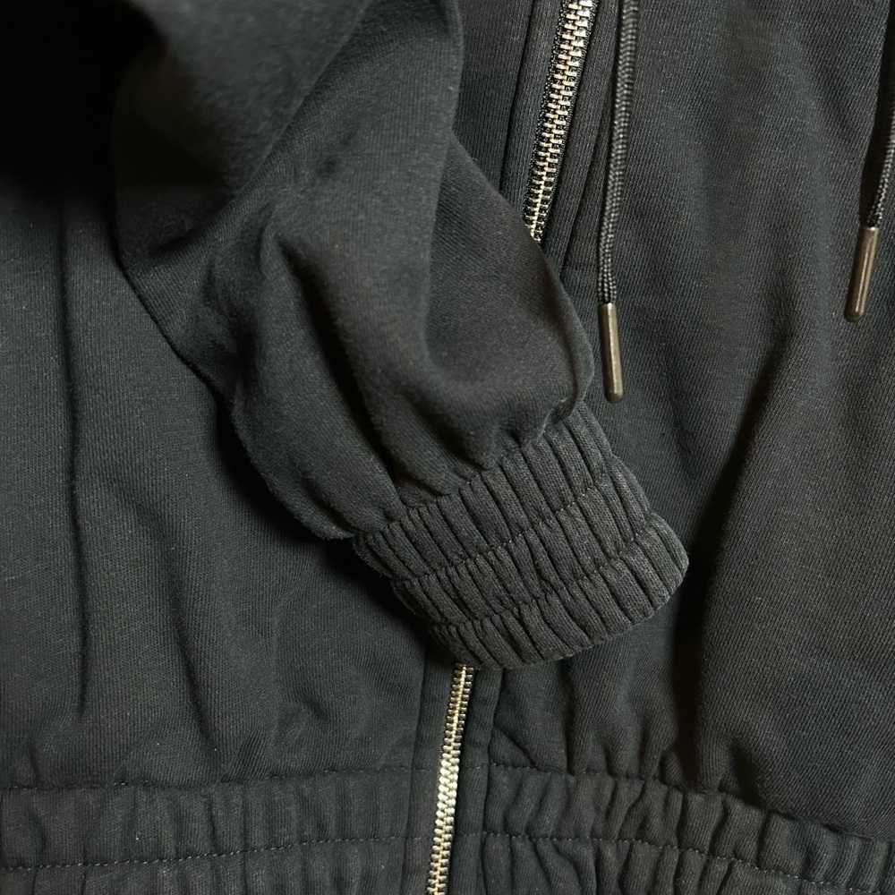 Nike Air Hooded Jacket Black Cropped XS Full Zip - Picture 6 of 8